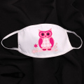 Предпазна маска за лице за многократна употреба с розово бухалче